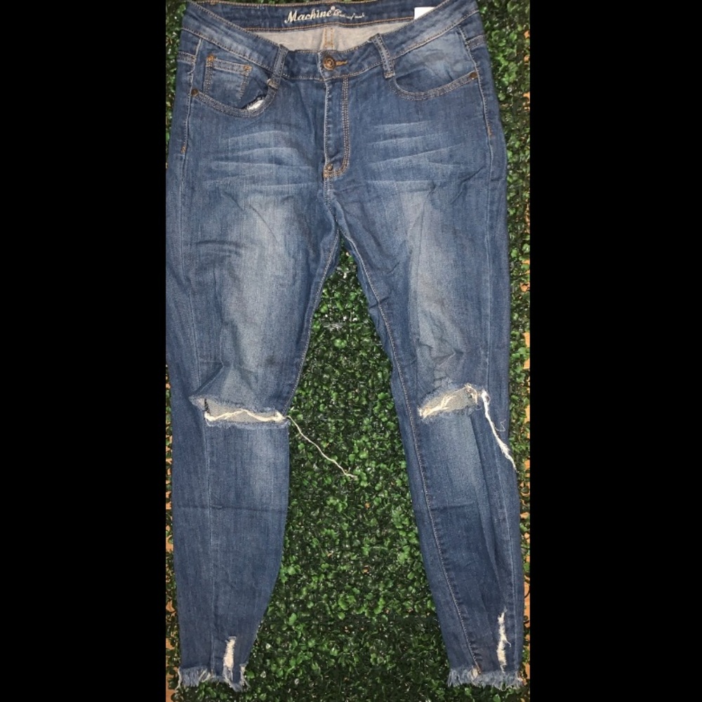 Blue washed jeans